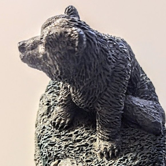 Rustic Black Bear Trinket Cast Resin Jewelry Box w/Lid ~ Cabin / Lodge Decor EUC - Picture 7 of 10